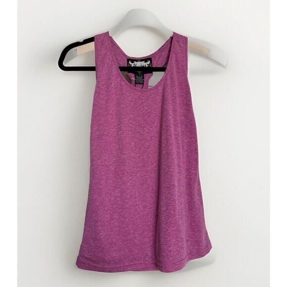 MEGHAN LA Top Womens SZ S Purple Beaded Sequin Razorback Tank  BOHO Peasant  NWT - Picture 2 of 8